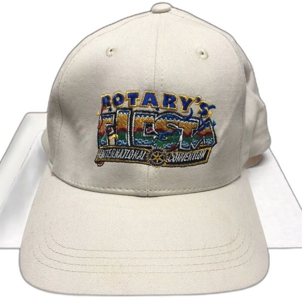 Rotary International Fiesta Convention San Antonio 2001 Hat VP Sports Beige VTG